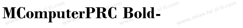 MComputerPRC Bold字体转换
